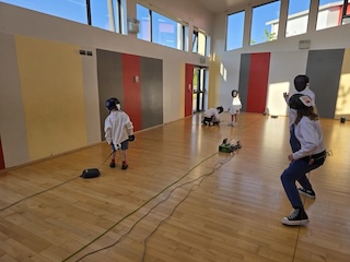 Junior fencing training